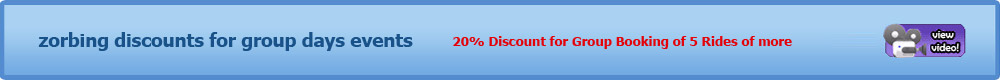 zorbing discounts for group days events