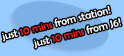 Just 5 mins from the station! just 10 mins from J6
