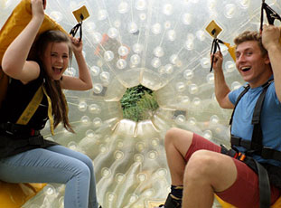 Harness zorbing ride