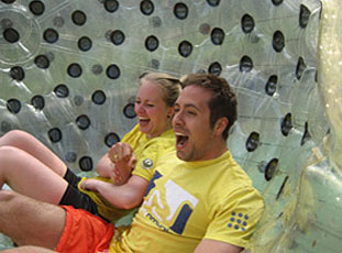 Aqua zorbing ride