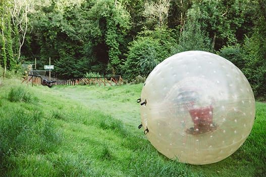 GO Zorbing downhill course